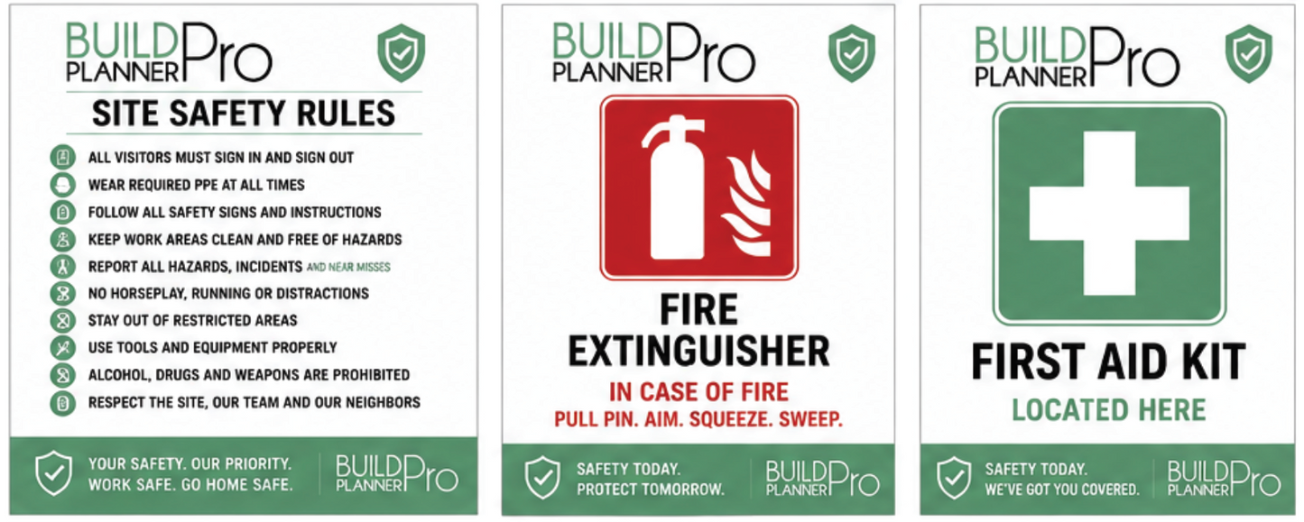 Build Planner Pro™ Jobsite Safety Sign Pack
